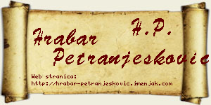 Hrabar Petranjesković vizit kartica